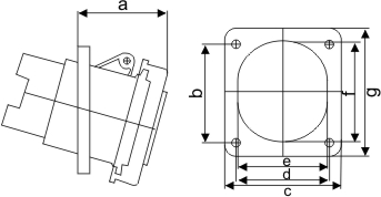 工業(yè)插座尺寸圖 工業(yè)插座尺寸圖